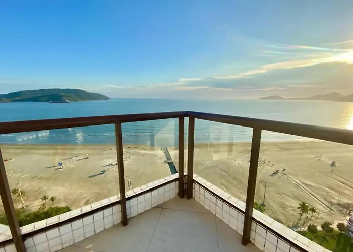 Flat Em Frente Ao Mar Com Piscina Varanda E Ac