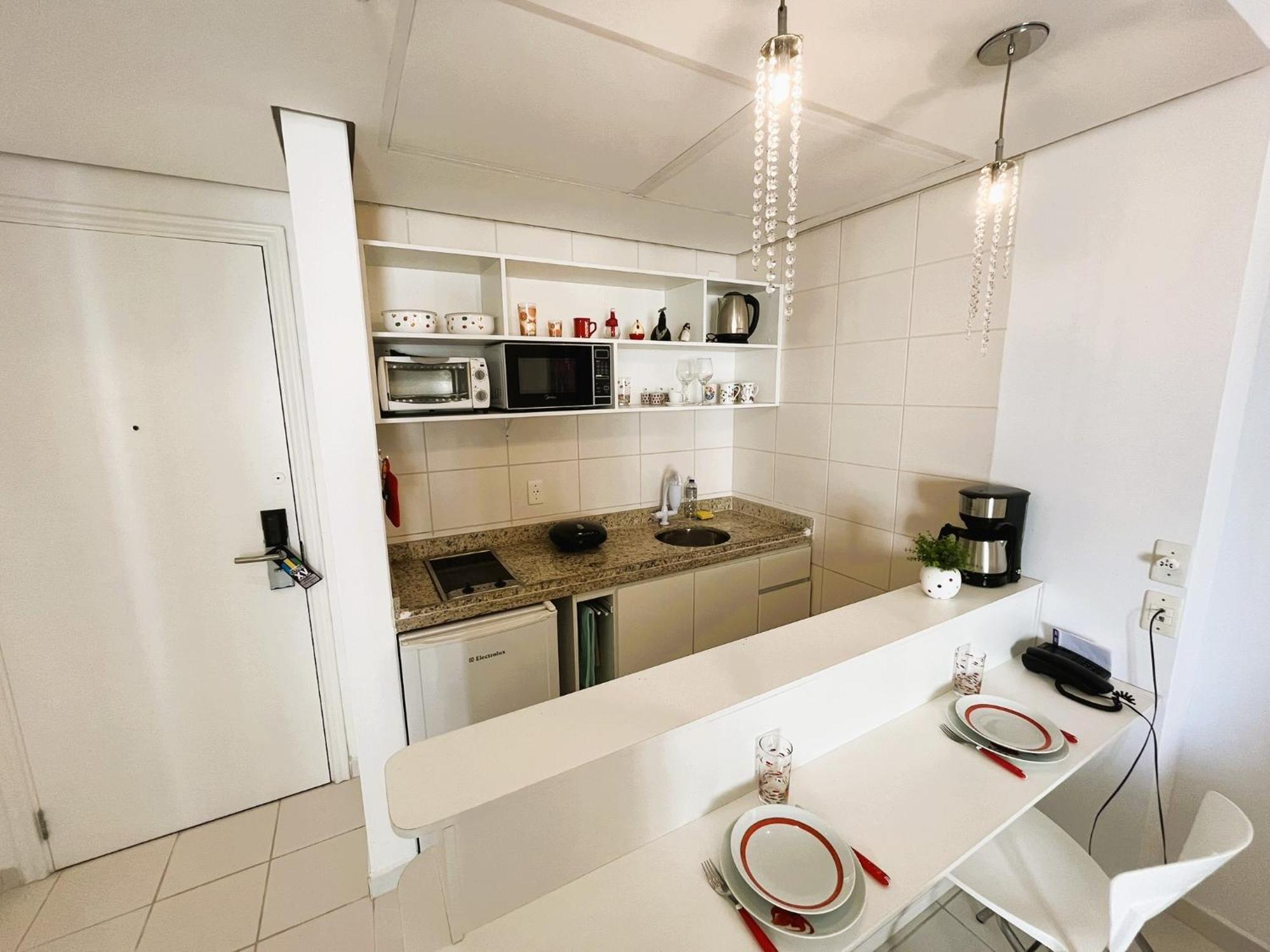Flat Em Frente Ao Mar Com Piscina Varanda E Ac Apartment *